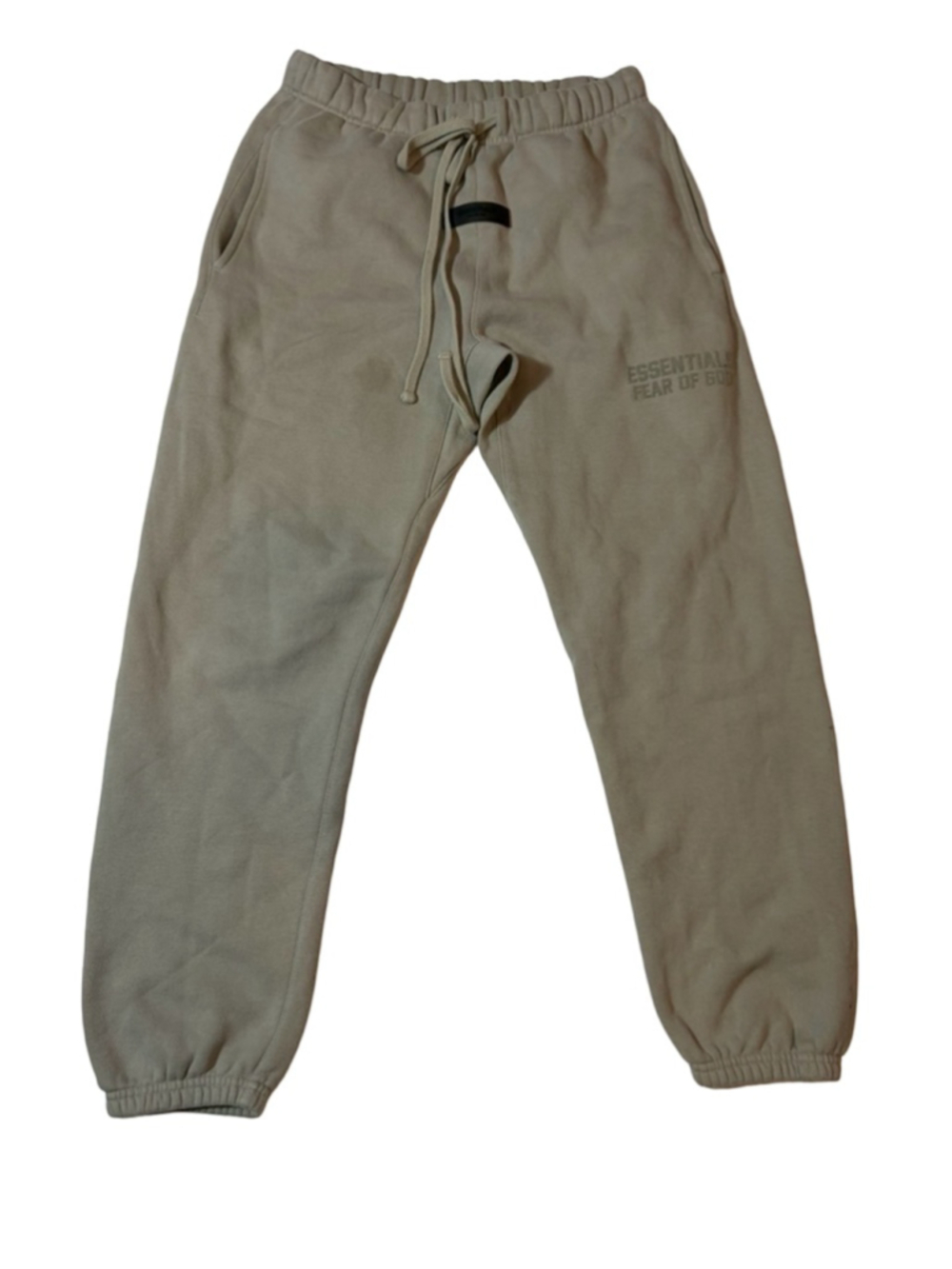 Fear of God Essentials Sweatpants Beige Cream Joggers Logo XS Streetwear marks